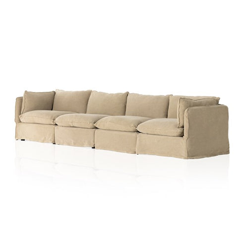 Andre Slipcover 4-piece Sofa Sectional
