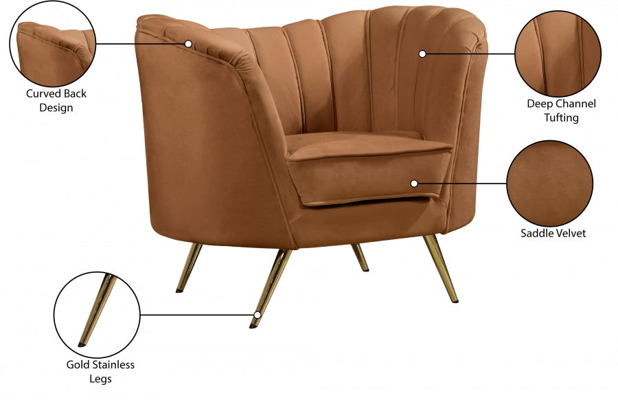 Fauteuil d'appoint rembourré en chenille Vivi 