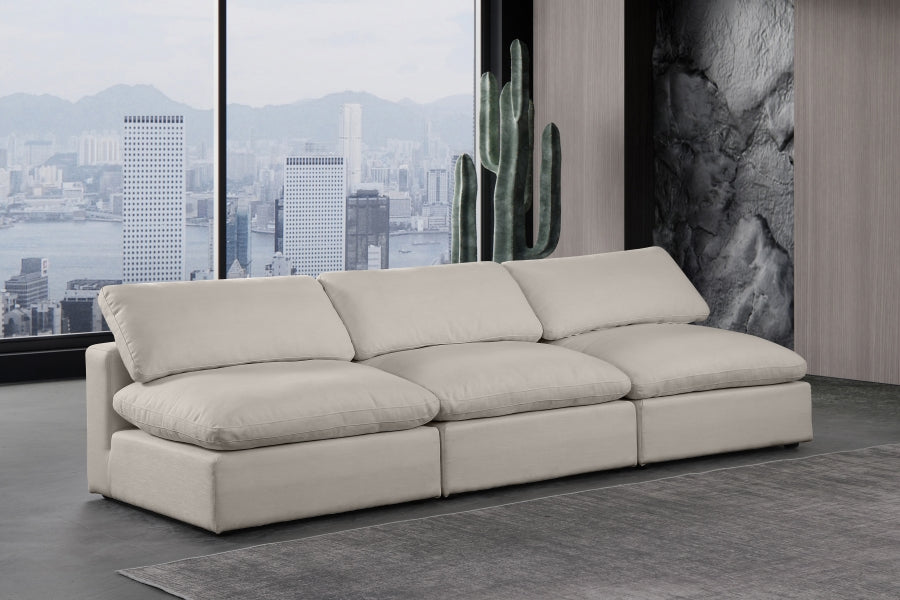 Comfy Linen Textured Fabric Sofa