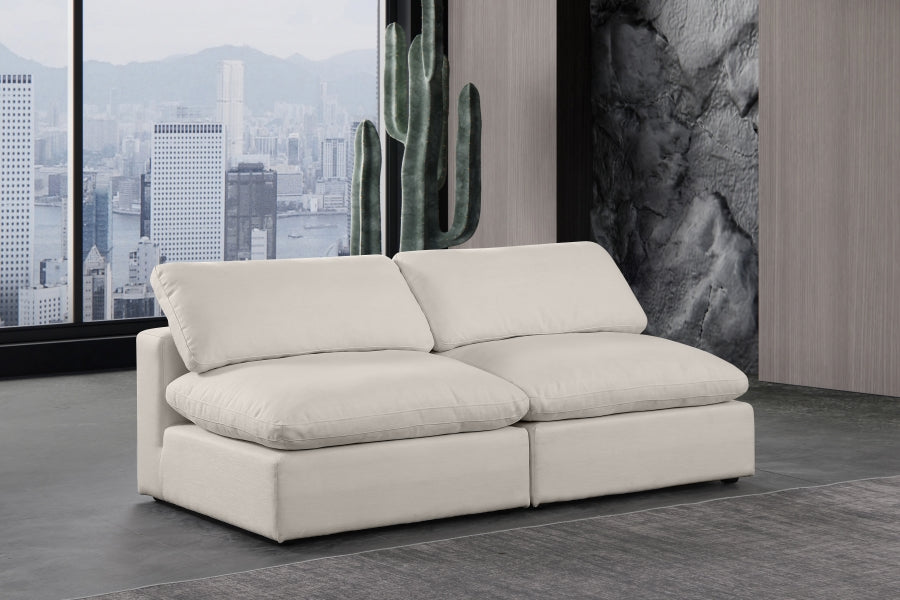 Comfy Linen Textured Fabric Sofa