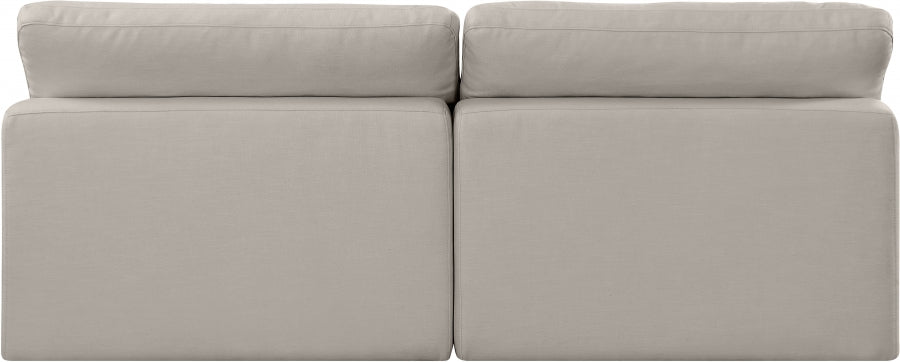 Comfy Linen Textured Fabric Sofa