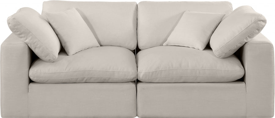 Comfy Linen Textured Fabric Sofa