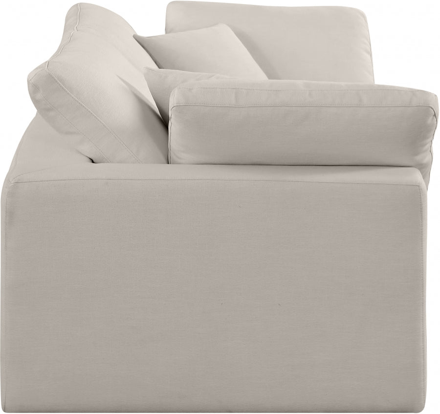 Comfy Linen Textured Fabric Sofa