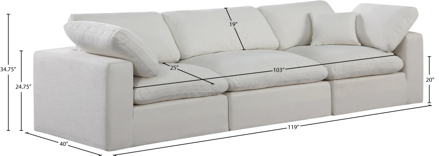 Comfy Linen Textured Fabric Sofa