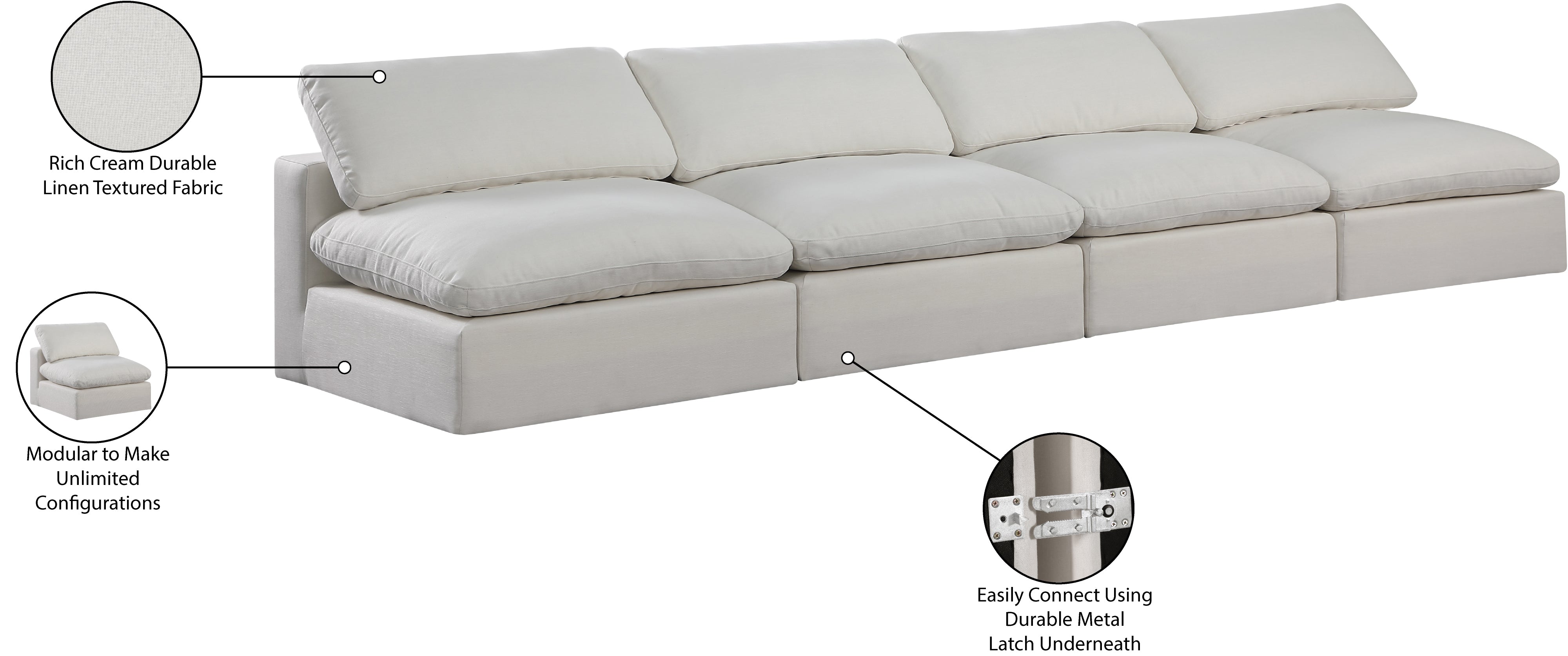 Comfy Linen Textured Fabric Sofa