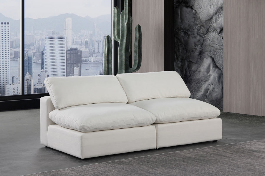 Comfy Linen Textured Fabric Sofa