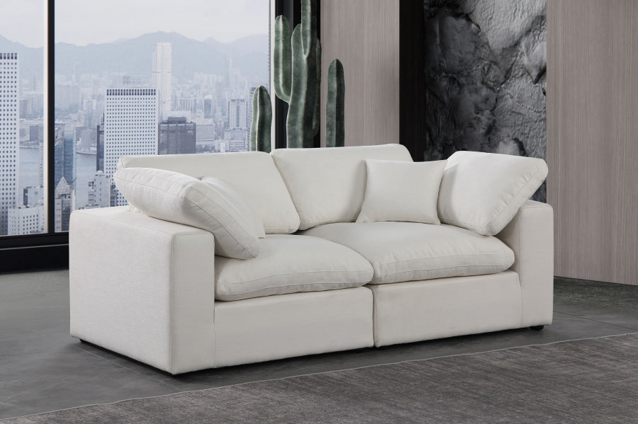 Comfy Linen Textured Fabric Sofa