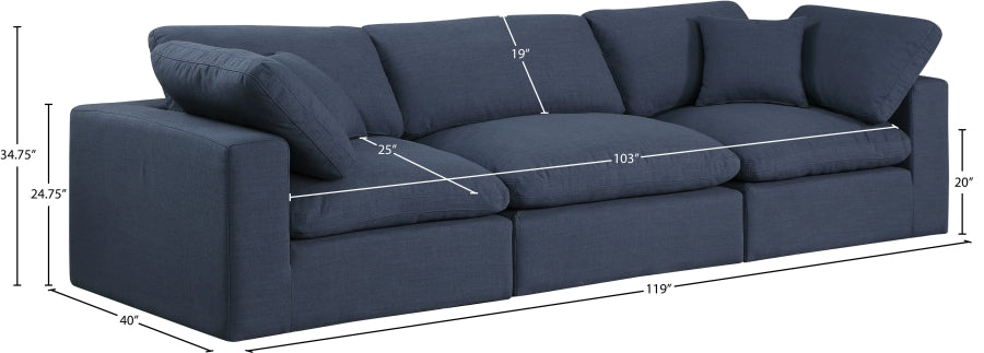 Comfy Linen Textured Fabric Sofa