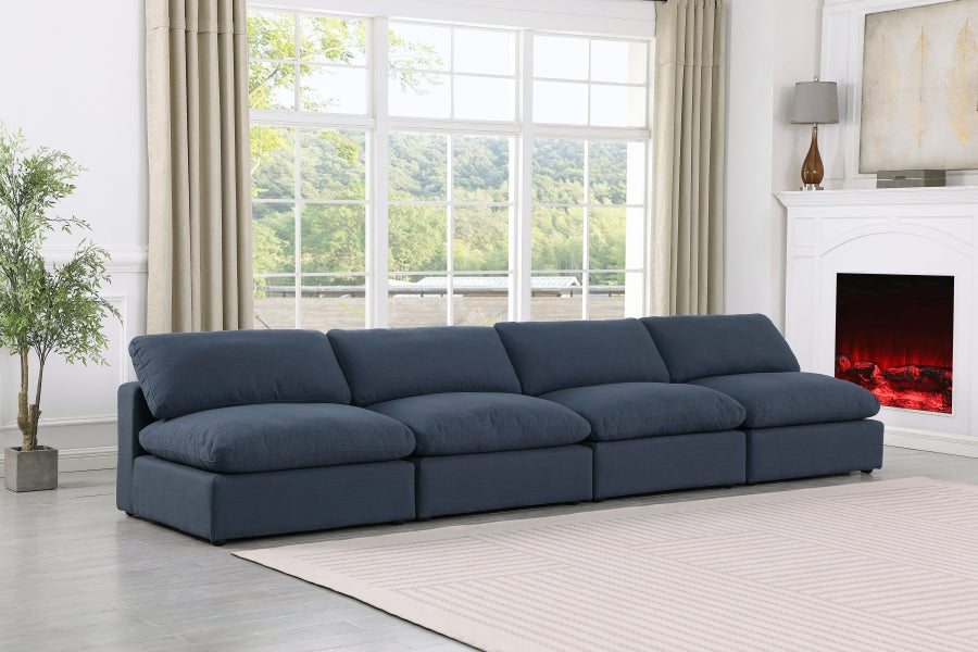 Comfy Linen Textured Fabric Sofa