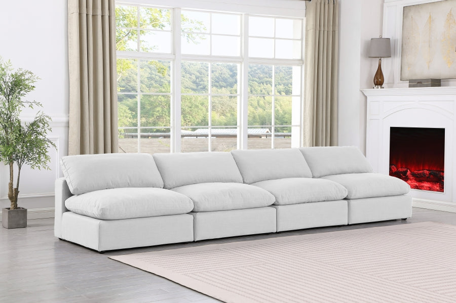 Comfy Linen Textured Fabric Sofa