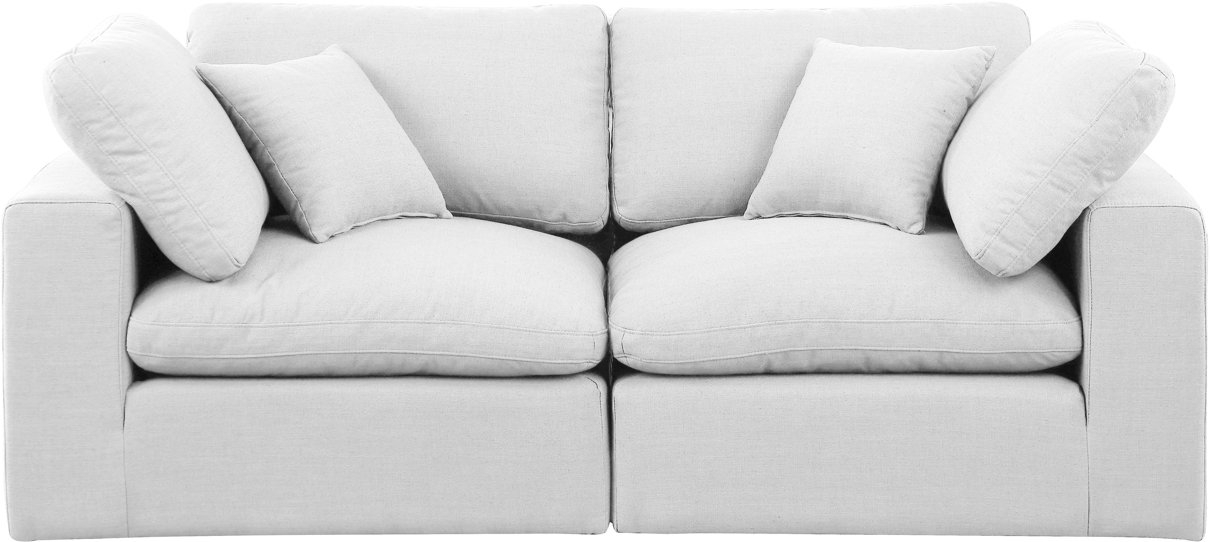 Comfy Linen Textured Fabric Sofa