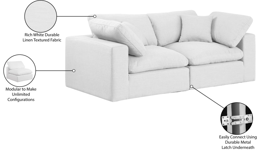 Comfy Linen Textured Fabric Sofa