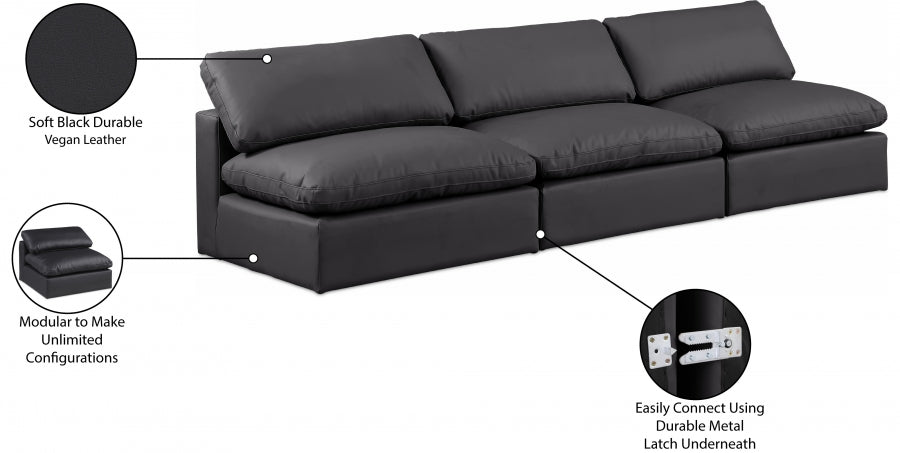 Comfy Vegan Leather Sofa