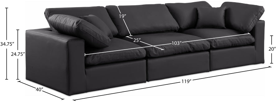 Comfy Vegan Leather Sofa