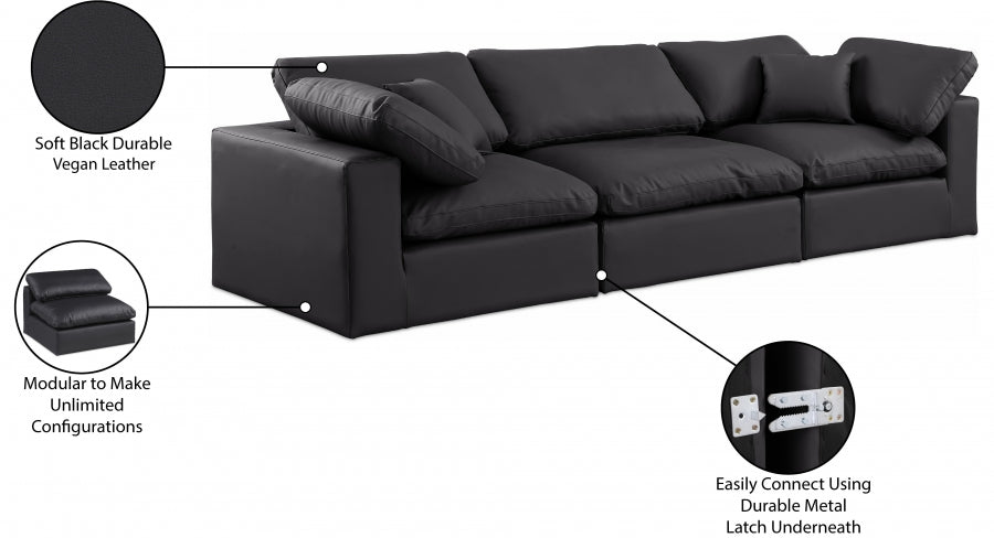 Comfy Vegan Leather Sofa