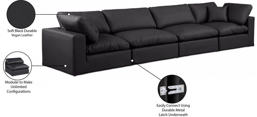 Comfy Vegan Leather Sofa