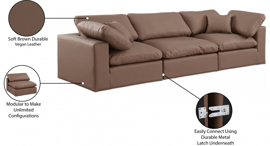 Comfy Vegan Leather Sofa