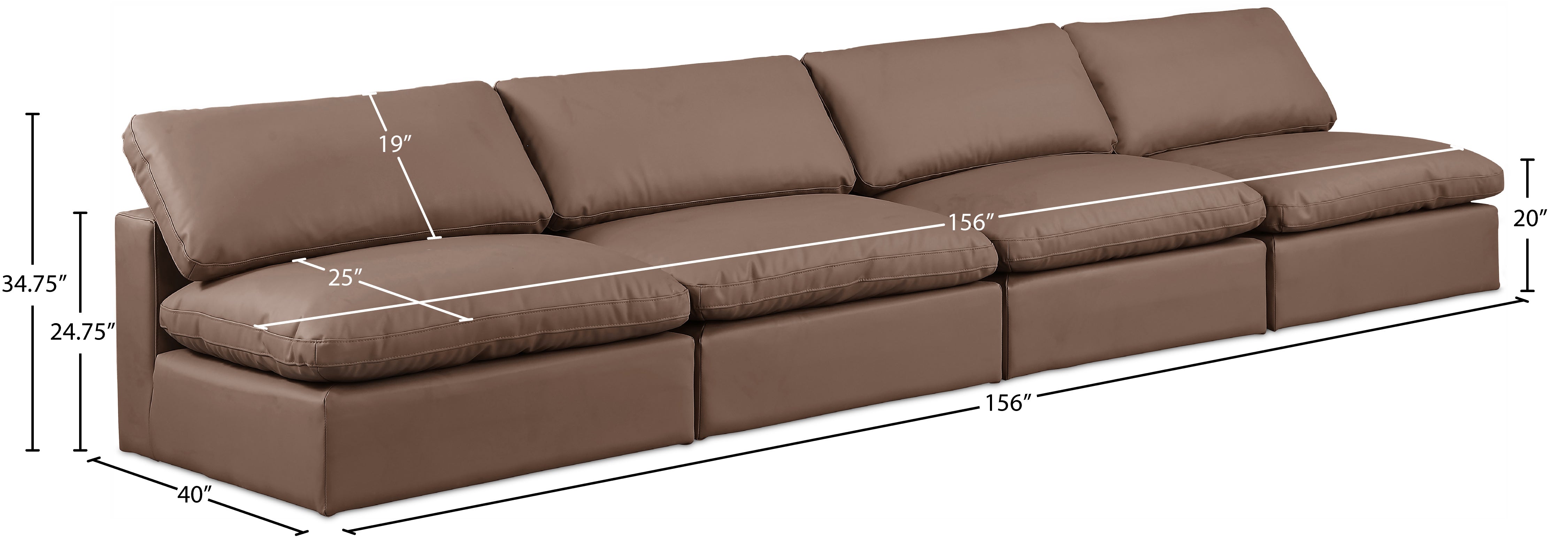 Comfy Vegan Leather Sofa