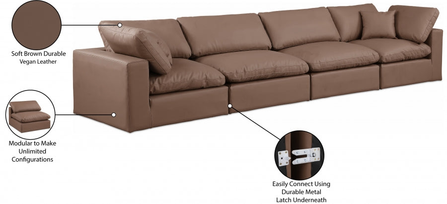 Comfy Vegan Leather Sofa