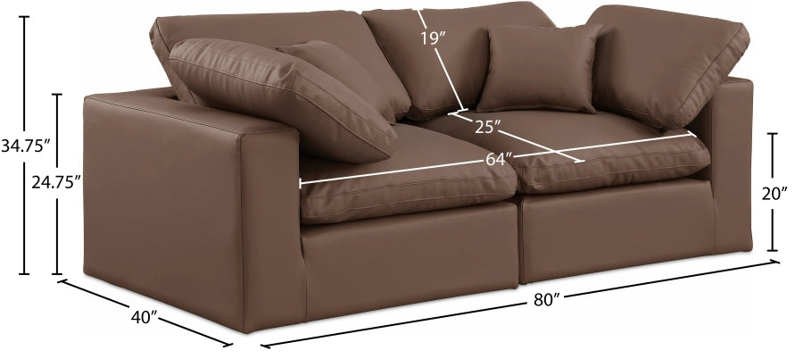 Comfy Vegan Leather Sofa