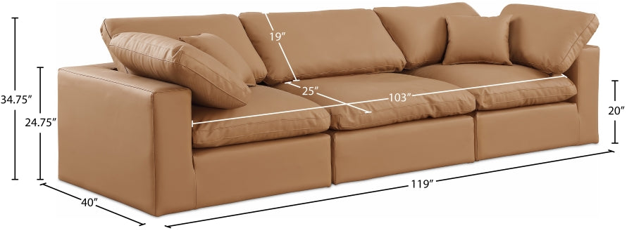 Comfy Vegan Leather Sofa