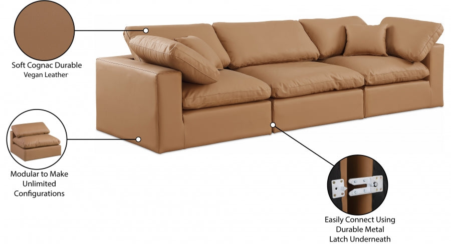 Comfy Vegan Leather Sofa