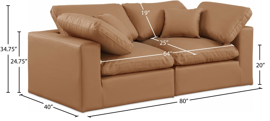 Comfy Vegan Leather Sofa