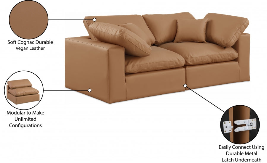 Comfy Vegan Leather Sofa