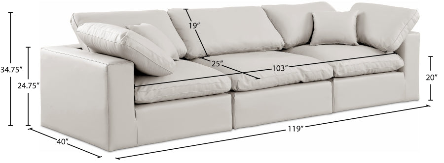 Comfy Vegan Leather Sofa