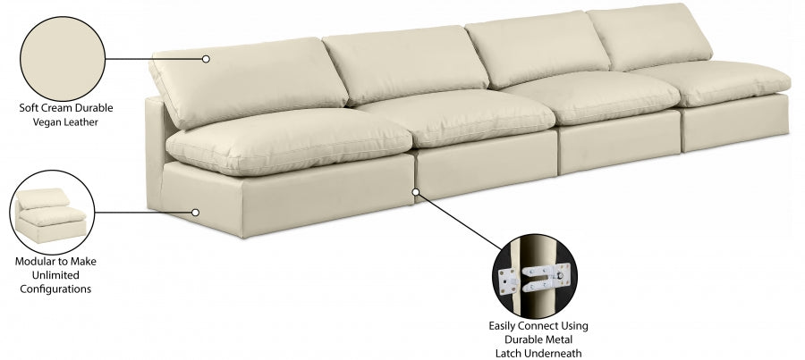 Comfy Vegan Leather Sofa