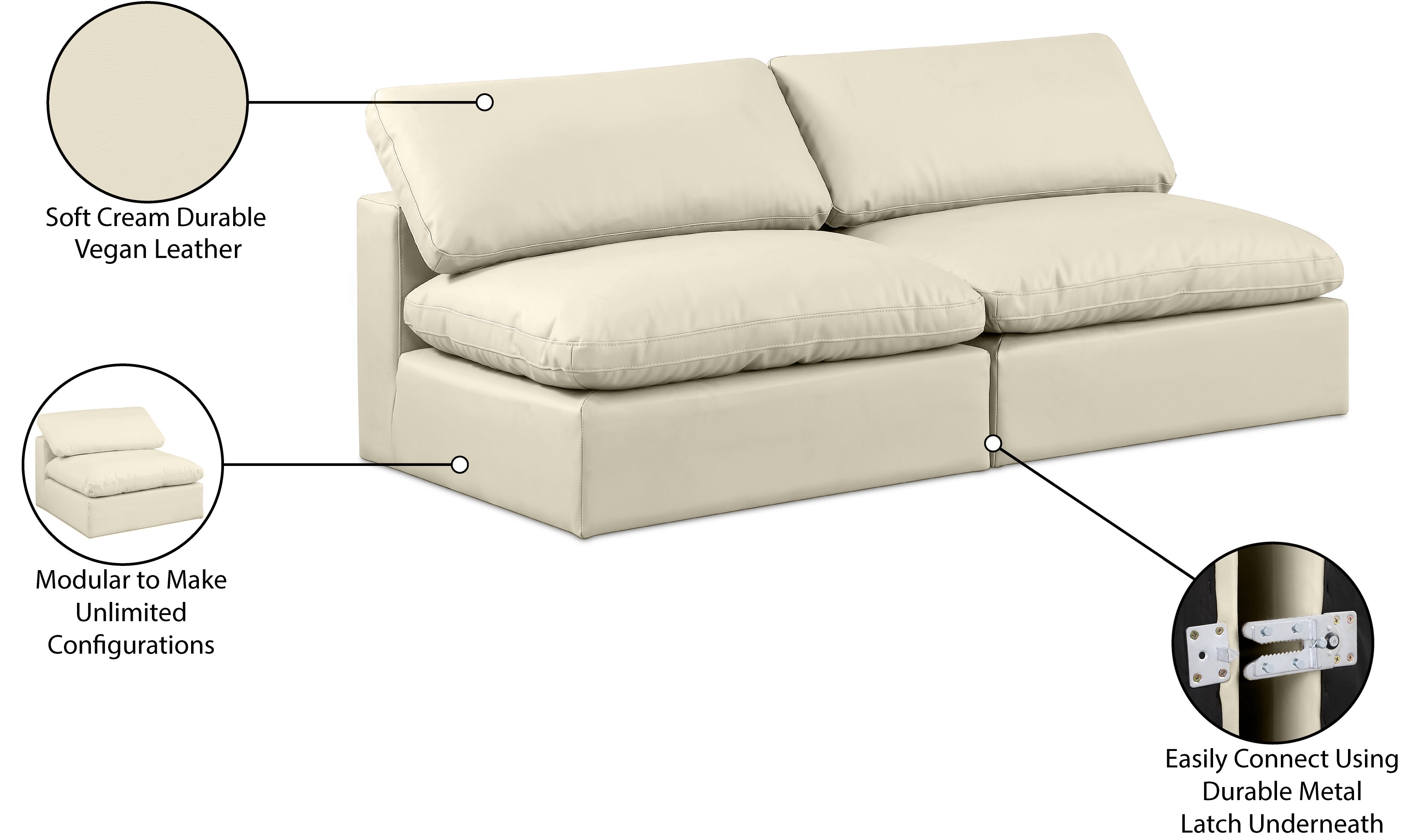 Comfy Vegan Leather Sofa