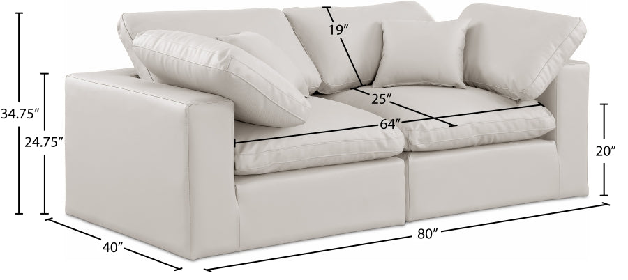 Comfy Vegan Leather Sofa