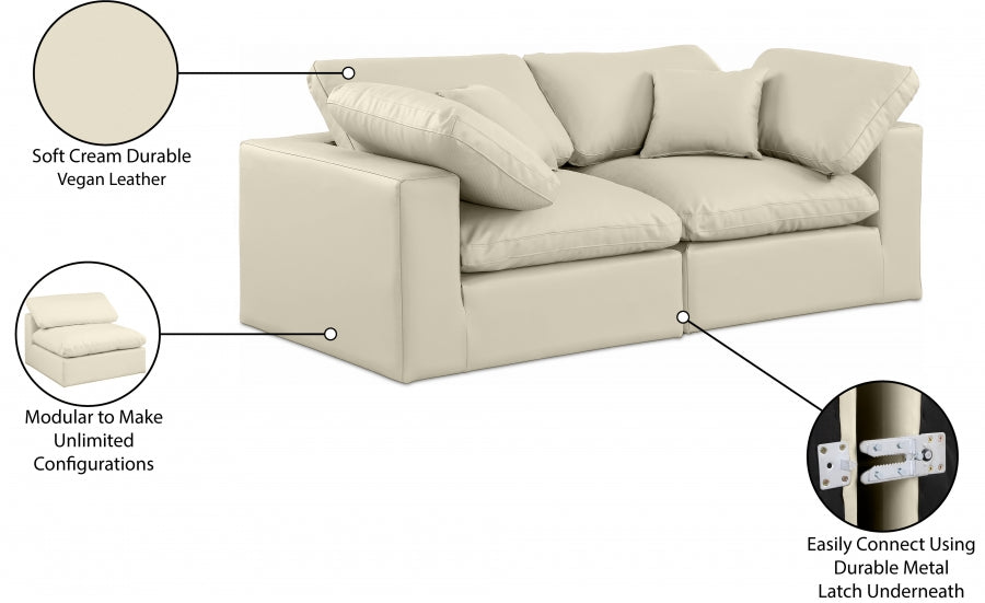 Comfy Vegan Leather Sofa