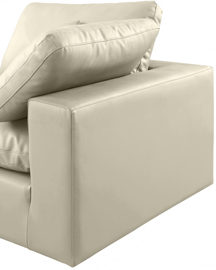 Comfy 119" Vegan Leather Upholstered 6pc. Modular Sectional