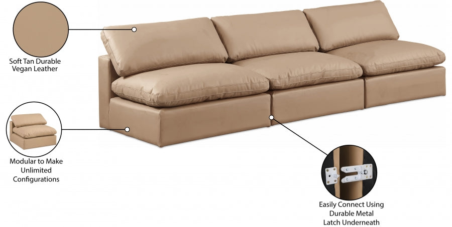 Comfy Vegan Leather Sofa