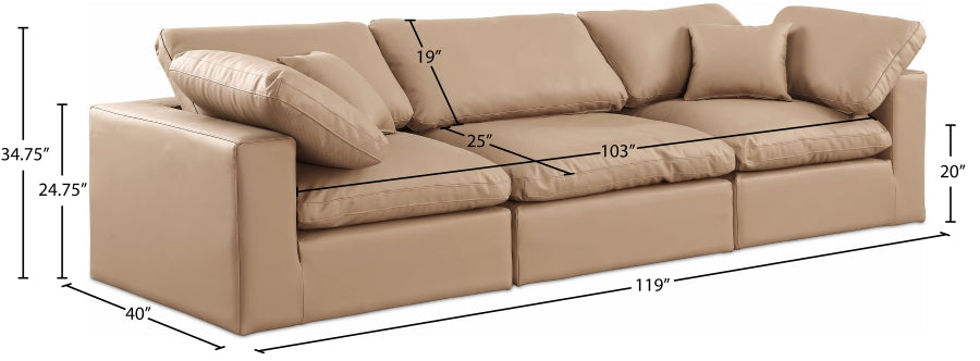 Comfy Vegan Leather Sofa