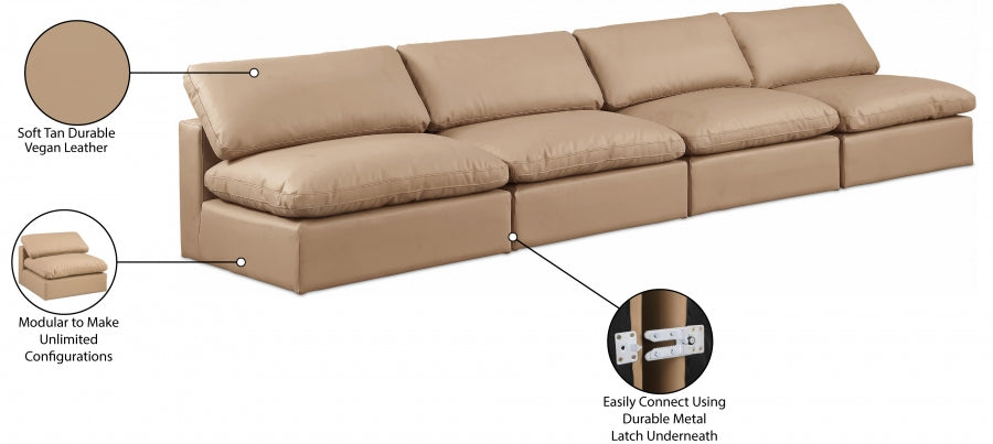 Comfy Vegan Leather Sofa