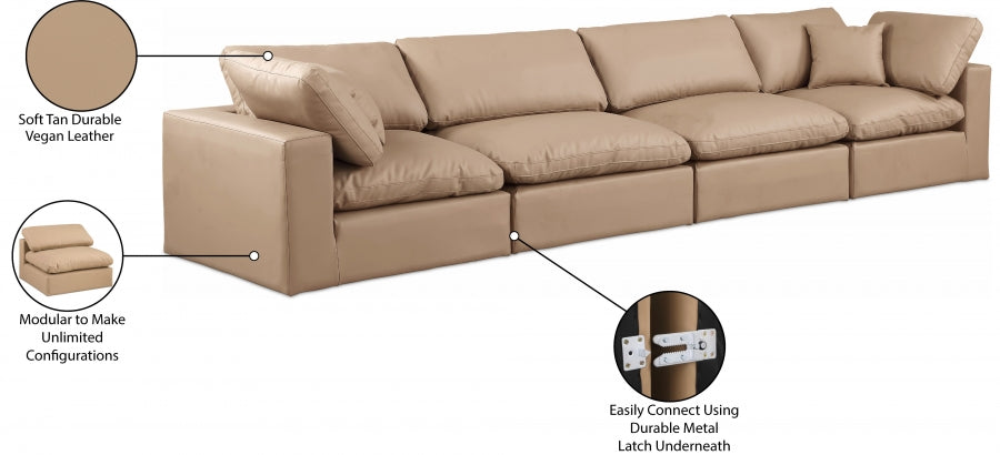 Comfy Vegan Leather Sofa