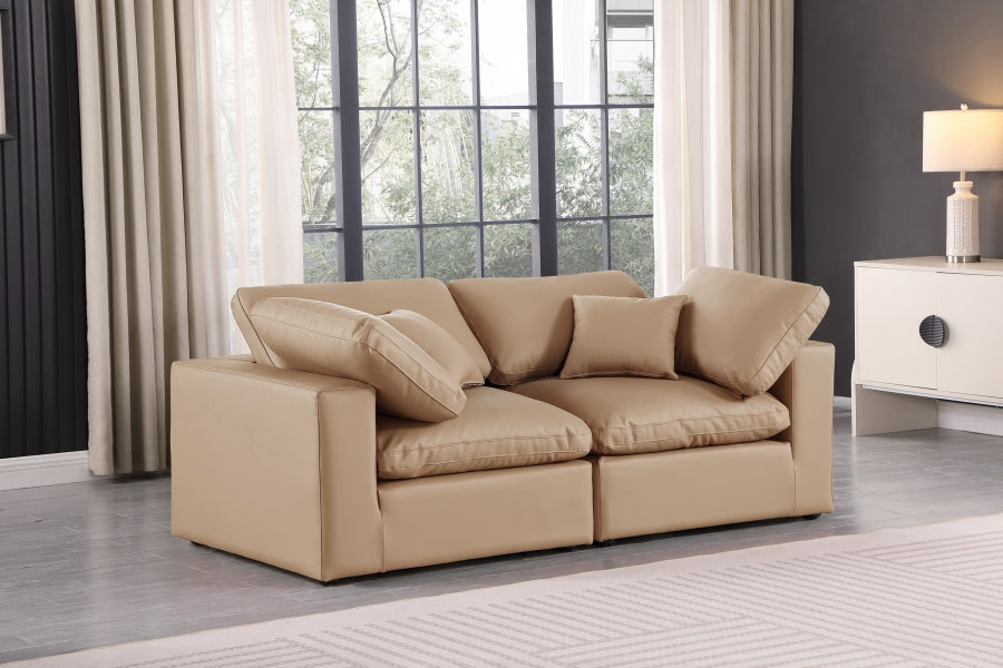 Comfy Vegan Leather Sofa