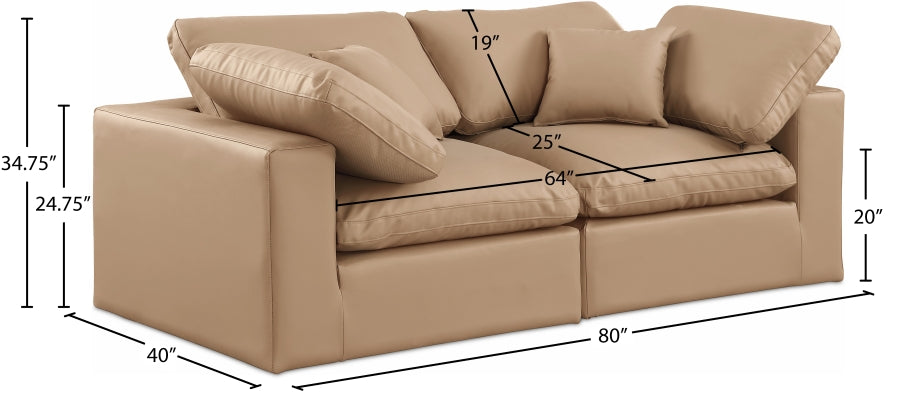 Comfy Vegan Leather Sofa