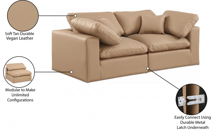 Comfy Vegan Leather Sofa