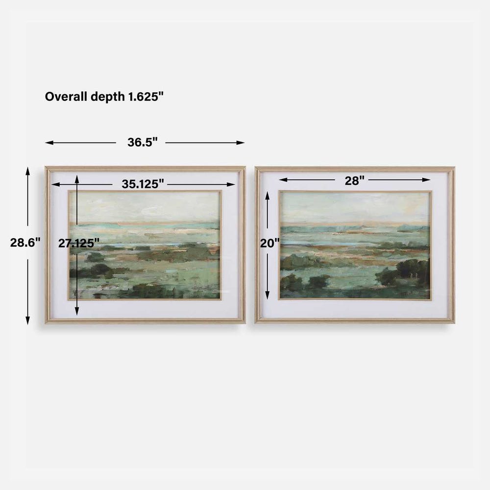 Warm Valley Framed Prints, S/2