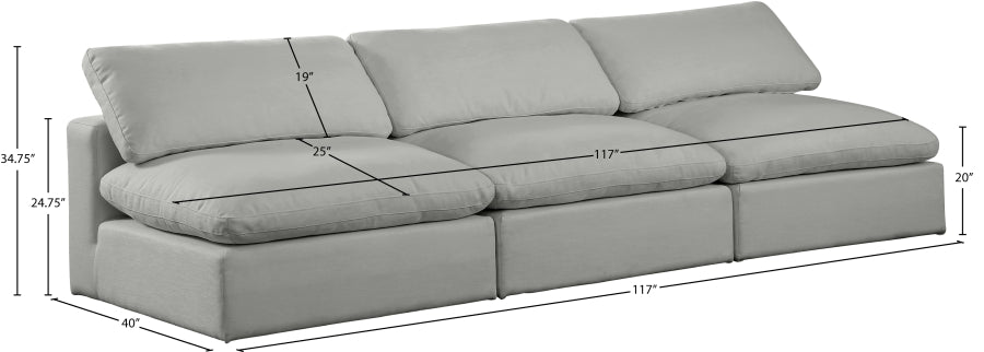 Comfy Linen Textured Fabric Sofa