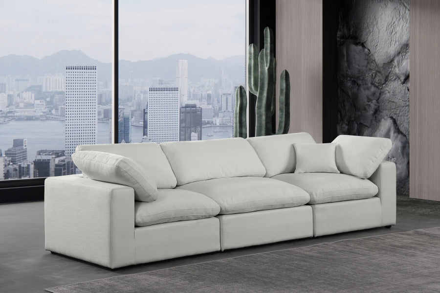 Comfy Linen Textured Fabric Sofa