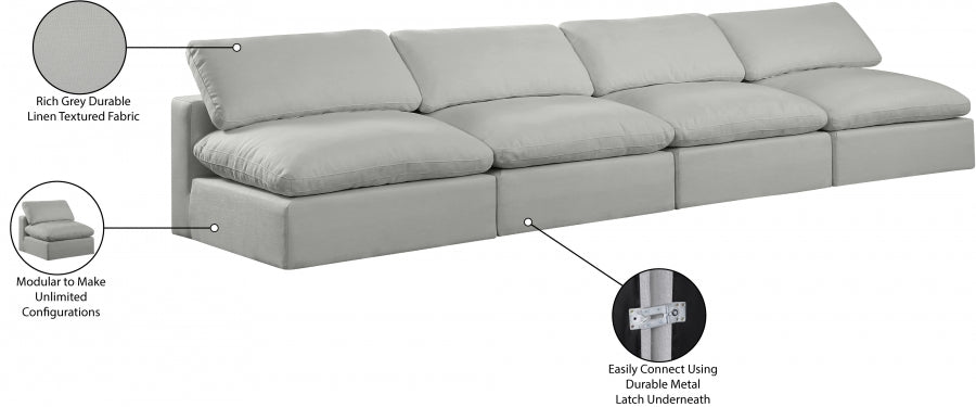 Comfy Linen Textured Fabric Sofa