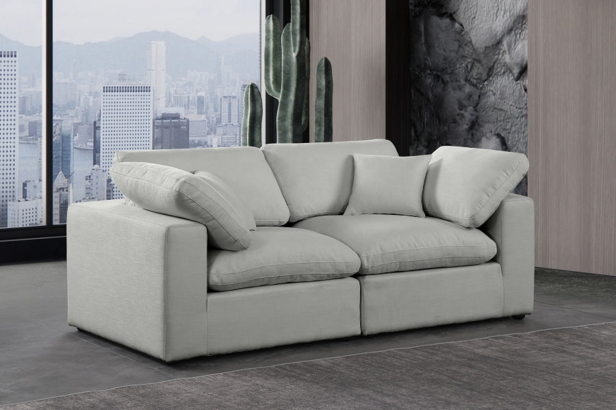 Comfy Linen Textured Fabric Sofa