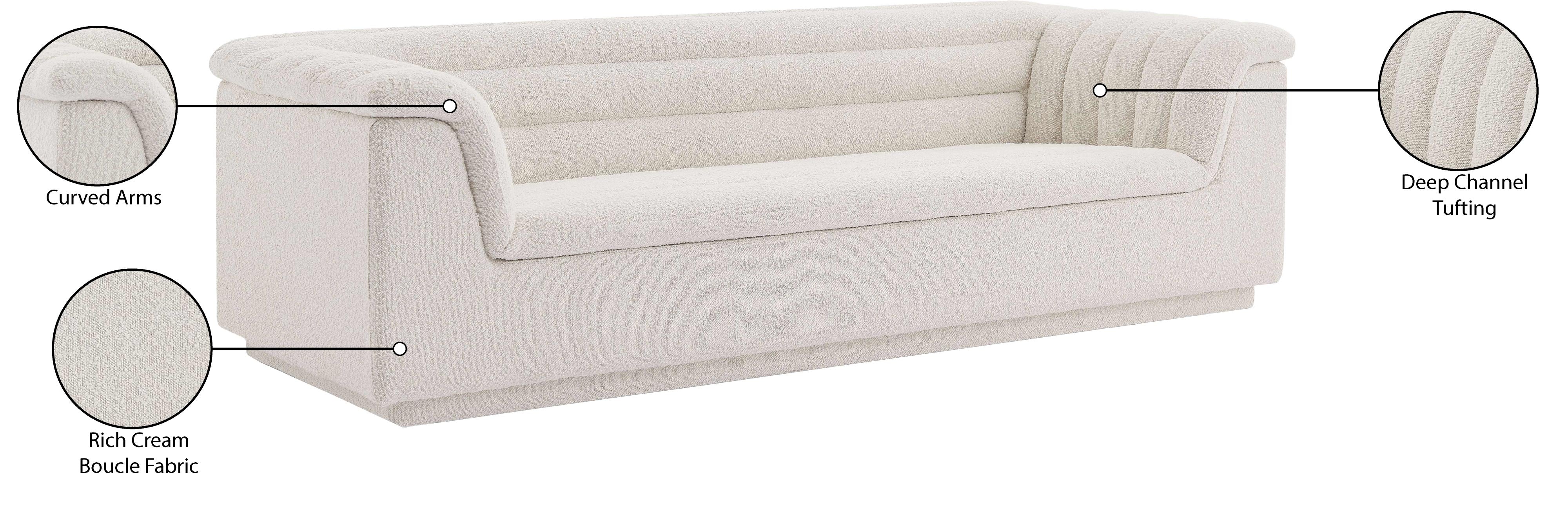 Cascade Boucle Fabric Sofa