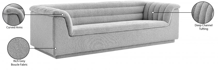 Cascade Boucle Fabric Sofa