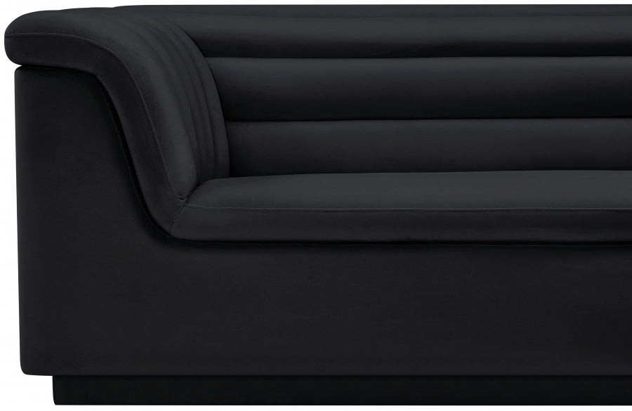 Cascade Velvet Fabric Sofa