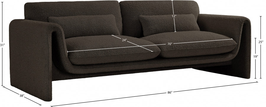 Stylus Boucle Fabric Sofa